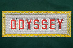 Odyssey Mosaic Pullover Hoodie (Dark Green with Yellow/Gray/Red Ink)