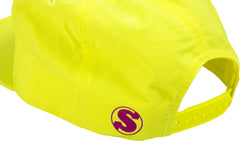 Sunday High Wave Nylon Snapback Hat (Safety Green w/ Purple Screen Print)